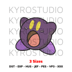 Kirby Purple Design, Anime Design, Embroidery Design File, Chibi Design, Cute Design, Embroidery Design.