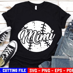 Baseball Mimi Svg, Baseball Svg, Baseball Grandma Svg, Baseball Shirt, Svg Cut Files For Cricut & Silhouette