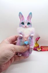 Rabbit hare bunny doll collectible toy zverikitoys
