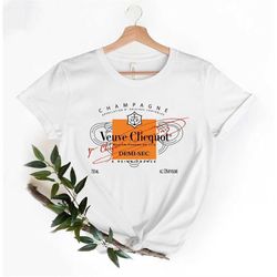 Champagne Veuve Rose Sweatshirts, Champagne Veuve Rose Shirt, Champagne Tennis Club T-shirt, Orange Champagne Ros Label
