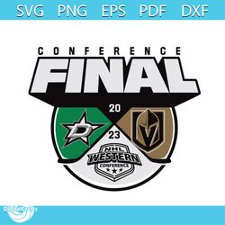 Vegas Golden Knights vs Dallas Stars 2023 NHL Western Conference Final SVG