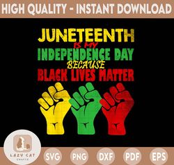 Juneteenth Is My Independence Day Because Black Lives Matter PNG, Freedom Day, BLM PNG, Equality Rights, Africa