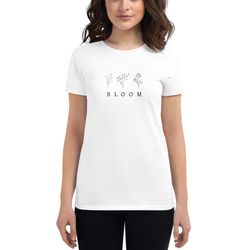 Bloom Graphic Tee for Women Classic Fit Short Sleeve T-Shirt