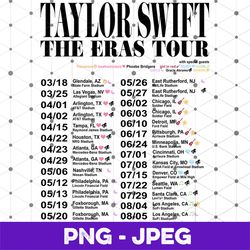 The Eras Tour Vintage 2 Side PNG, Taylor's Version PNG, The Eras Tour 2023 PNG, Taylor Retro Concert PNG,