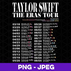 The Eras Tour Vintage 2 Side PNG, Taylor's Version PNG, The Eras Tour 2023 PNG, Taylor Retro Concert PNG,