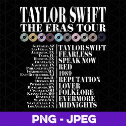 The Eras Tour Vintage 2 Side PNG 03, Taylor's Version PNG, The Eras Tour 2023 PNG, Taylor Retro Concert PNG,