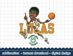 Stranger Things 4 Lucas Basketball Cartoon png,digital print