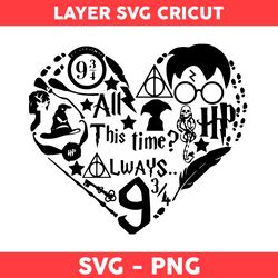 All This Time Always Png, Heart Png, Hogwarts Png, Wizard Png, Mischief Png, Witches Png, Harry Potter Png -Digital File