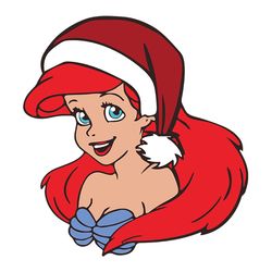 ariel christmas hat, christmas svg, christmas svg, silhouette svg fies
