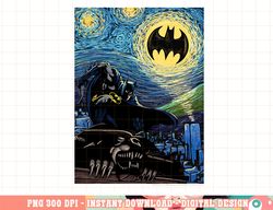 DC Comics Batman The Dark Knight Starry Night Style Poster png, digital print,instant download