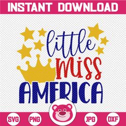 Little Miss America svg, independence day svg, fourth of july svg, usa svg, america svg,4th of july png eps dxf jpg