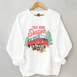 Tis Season Sweatshirt, Disney Christmas Sweatshirt, Disney Friends Tee, Trendy Christmas Hoody, Christmas Family Gift, C
