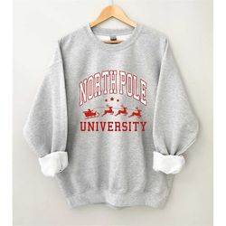 North Pole University Christmas Sweater | Christmas Gift Crewneck | Holiday Season Sweatshirt | Christmas Gift | Christm