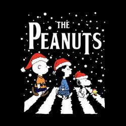 The Peanuts Abbey Road Santa Christmas Svg, silhouette svg fies