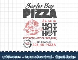 Stranger Things Surfer Boy Pizza Flyer png,digital print