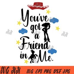 You're Got A Friend In Me SVG, Woody Toy Story SVG, Toy Story SVG