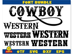Western Font Bundle | Cowboy Font, Western Font, Western Font svg, Western Font ttf, Cowboy Font svg, Western letters