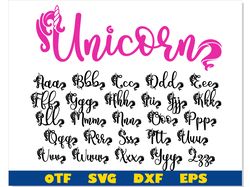 Unicorn Font svg with Tails | Unicorn Font otf, Unicorn Font svg Cricut, Unicorn letters svg, Name Font svg, Unicorn svg