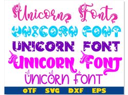 Unicorn Font Bundle | Unicorn Font otf, Unicorn Font svg Cricut, Unicorn Birthday svg, Unicorn svg Cricut, Unicorn name