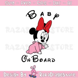Baby On Board Svg, Baby Mouse Svg, Vinyl Cut File, Svg, Pdf, Jpg, Png, Ai Printable Design File
