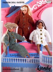 Knitting patterns for dolls clothes - Knit Fashion Barbie doll outfits - Vintage pattern Digital PDF download