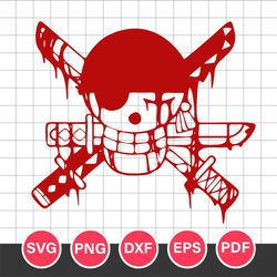 One Piece Skull Svg, One Piece Anime Svg, Skull With Swords Svg, Anime Svg, Png Dxf Eps Pdf File
