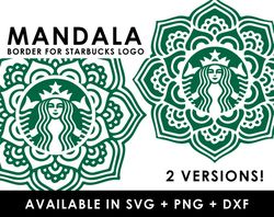 Starbucks Mandala: Logo, Digital Download SVG PNG DXF. Starbucks Yoga, Namaste, Holiday, Christmas, Xmas Starbucks /