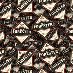 Old Forester Label Seamless Tileable Repeating Pattern