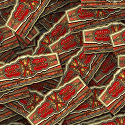 Opus X Red Labels Seamless Tileable Repeating Pattern
