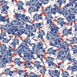 Pabst Blue Ribbon Beer 23 Seamless Tileable Repeating Pattern