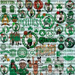 celtic -- boston -- basketball, cricut cutting file, basketball clipart, image files, svg,png,pdf bundle, birthday invit