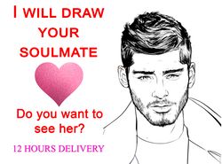 I am a psychic artist. I Will Draw and Describe your Soulmate in 12 Hours, Psychic Drawing & Soulmate Reading.