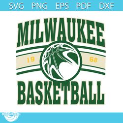 Milwaukee Buck Basketball Est 1968 SVG Graphic Design Files