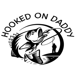 Hooked On Daddy Svg, Fathers Day Svg, Daddy Svg, Fishing Dad Svg, Hook Daddy Svg, Hook Svg, Father Svg, Fishing Svg, Fis