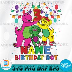 Barney Birthday Shirt, Personalized Barney Birthday Shirt, Family Matching Birthday Shirt, Barney Birthday Girl/Boy