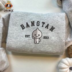 BTS21 Embroidered Crewneck, Bangtan Members Sweatshirt, BTS Embroidered Hoodie, Unisex T-shirt