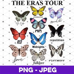 The Eras Tour Butterfly Vintage PNG, Taylor's Version PNG , Merchandise gift, Taylor's Version PNG, The Eras Tour 2023 P