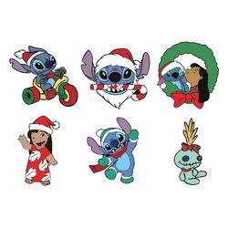 Stitch Bundle Disney Christmas,Christmas Svg,  silhouette svg fies