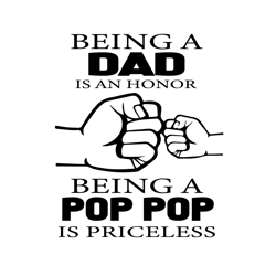 Being A Dad Is An Honor Being Pop Pop Is Priceless Svg, Fathers Day Svg, Honor Dad Svg, Priceless Pop Pop, Dad Svg, Pop