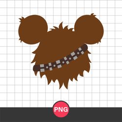 Chewbacca Mickey Ears Png, Star Wars Disney Png, Star Wars Png Digital File