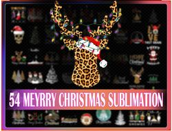 54 Merry Christmas Sublimation Png, Christmas Png