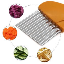 Crinkle Potato Cutter, Stainless Steel French Fries Slicer