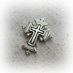 Brass cross necklace pendant,handmade Brass Cross charm,christianity necklace charm,christianity gift online,ukraine