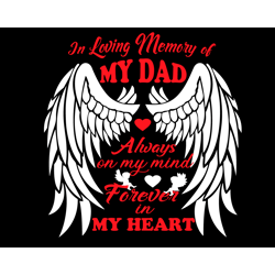 In Loving Memory Of My Dad Svg, Fathers Day Svg, Dad Svg, Father Svg, Dads Memory Svg, Loving Memory Svg, Dad In Mind Sv