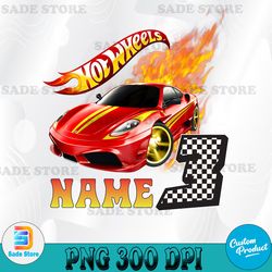 Hot Race Car Png, Hot Race Car Birthday Png, Short and 3/4 Sleeve Raglans Baby, Toddler, Youth & Adult Sizes