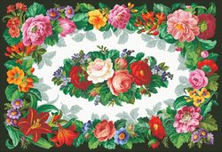 PDF Cross Stitch Digital Pattern - Berlin Flowers - 057 - Embroidery Counted Templates