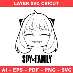 Anya Forger Svg, Anya Svg, Spy x Family Svg, Spy x Family Logo Svg, Anime Character Svg, Anime Svg -Digital File