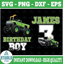 Personalized Birthday Monster Truck Birthday Boy Png,Truck Boy Birthday Png, Monster Truck Birthday Party Png