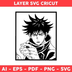 Fushiguro Megumi Svg, Jujutsu Kaisen Svg, Megumi Svg, Anime Character Svg, Anime Svg - Digital File