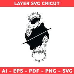 Gojo Svg, Recovery Tactics Svg, Jujutsu Kaisen Svg, Gojo Satoru Svg, Anime Character Svg, Anime Svg - Digital File